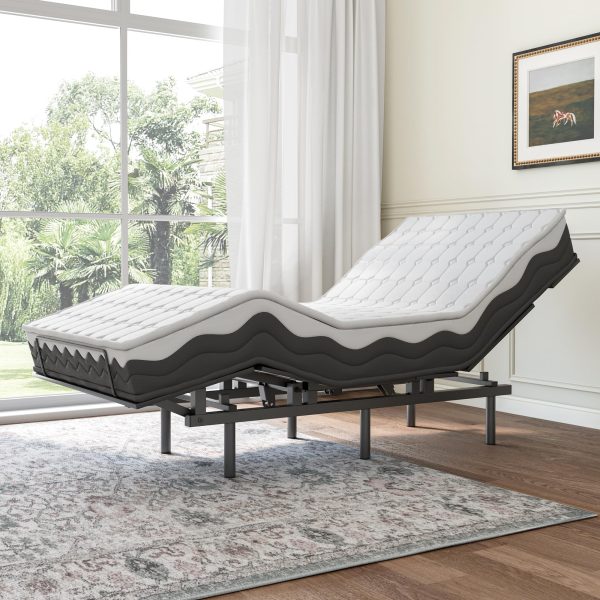 Adjustable Bed Frame -Wireless Remote -Memory Function -Adjustable Bed Base -Head and Foot Lift Incline -Zero Gravity -Quiet Motorfor Lying Down, Reading, Watching TV,Fatigue,Backache[Twin]