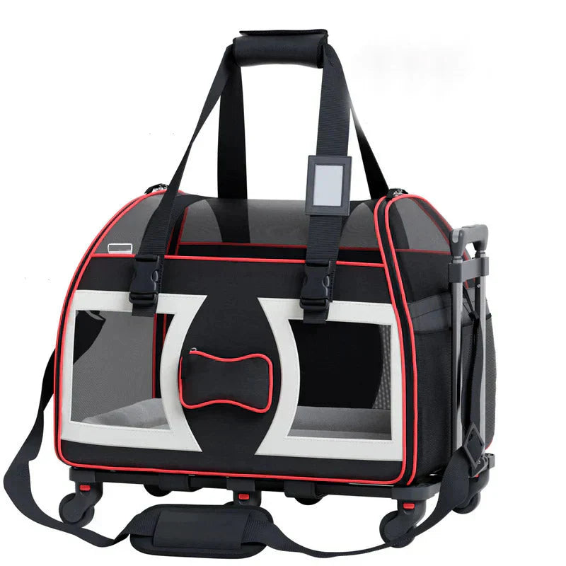 Bone Cruiser PRO Pet Carrier with Removable Wheels and Double Telescopic Handle