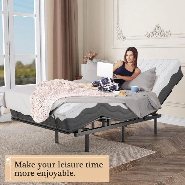 Adjustable Bed Frame -Wireless Remote -Memory Function -Adjustable Bed Base -Head and Foot Lift Incline -Zero Gravity -Quiet Motorfor Lying Down, Reading, Watching TV,Fatigue,Backache[Twin]