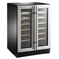 42-Bottle or 128-Can Dual Zone Wine and Beverage Cooler with Glass Do