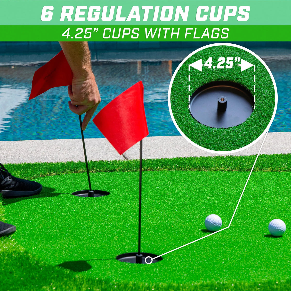 12'x5' Golf Putting Green for Indoor & Outdoor Putting Practice