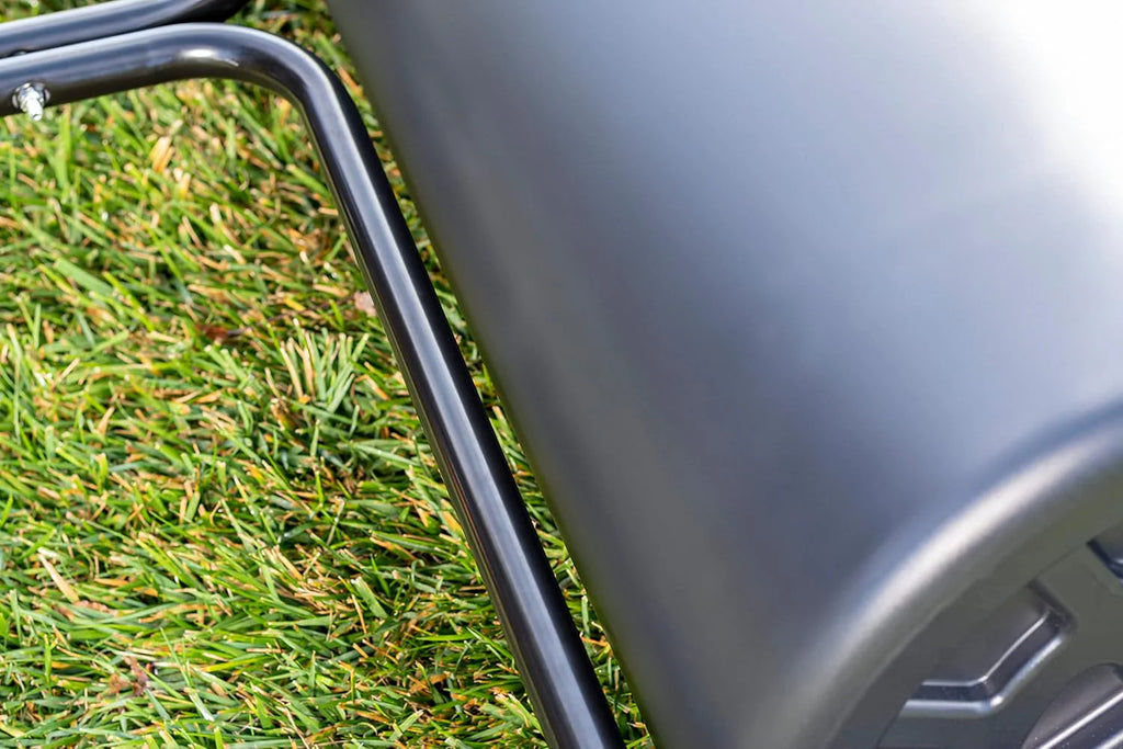 18" x 48" Tow Behind Poly Lawn Roller 550 lbs Weight with Water, Poly Drum and Steel Frame, with Plug. Designed for Lawn and Garden Tractors