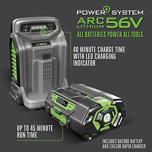 Power+ LM2101 21-Inch 56-Volt Lithium-ion Cordless Lawn Mower 5.0Ah Battery