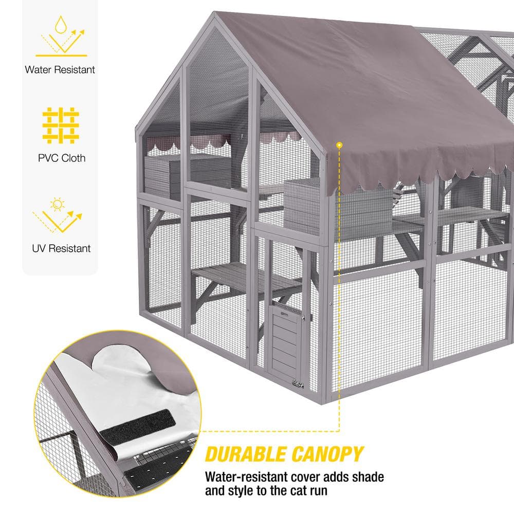 aivituvin Outdoor Cat Run : Large Cat Enclosure
