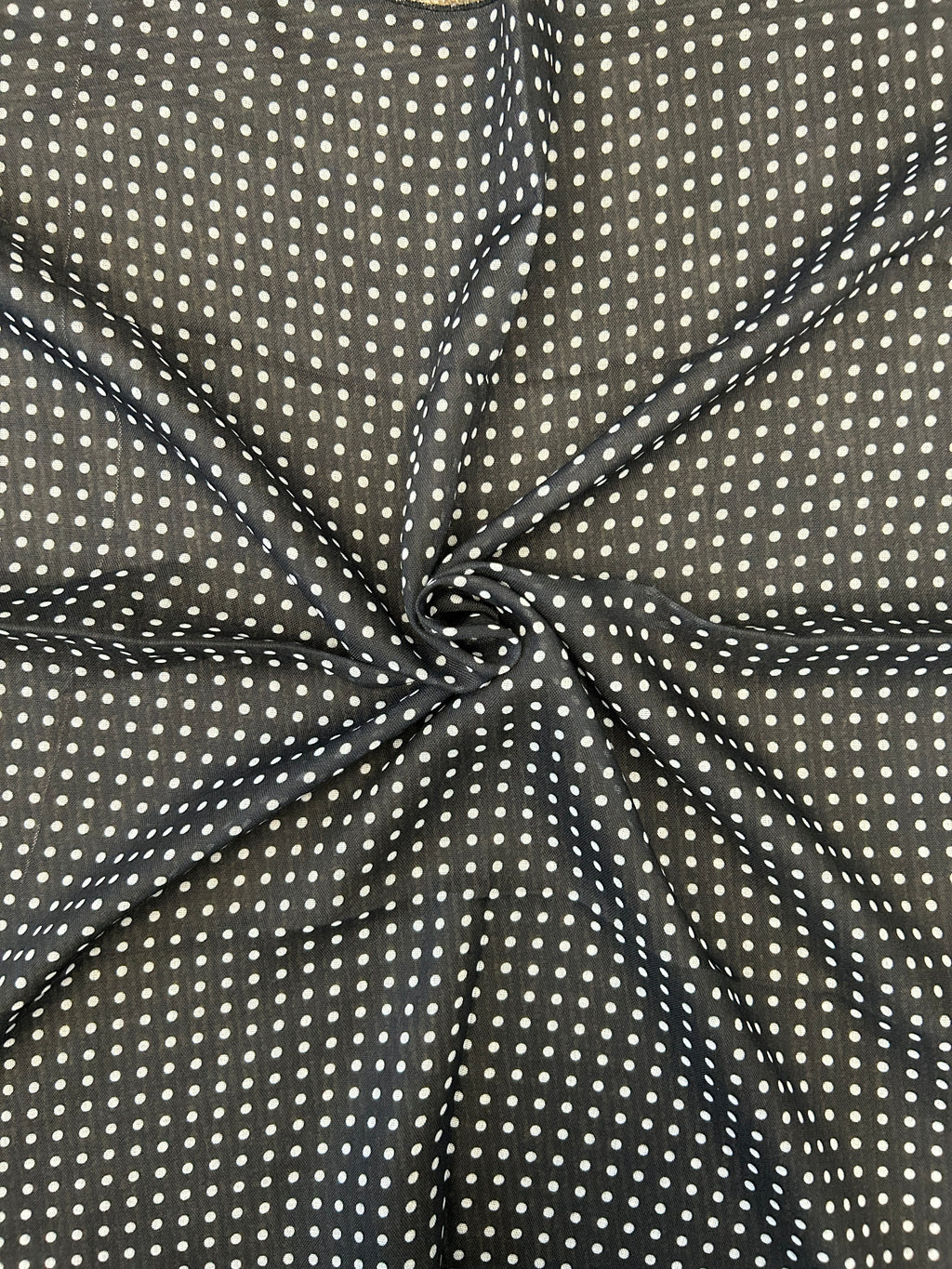 Classic Dotted Navy Scarf