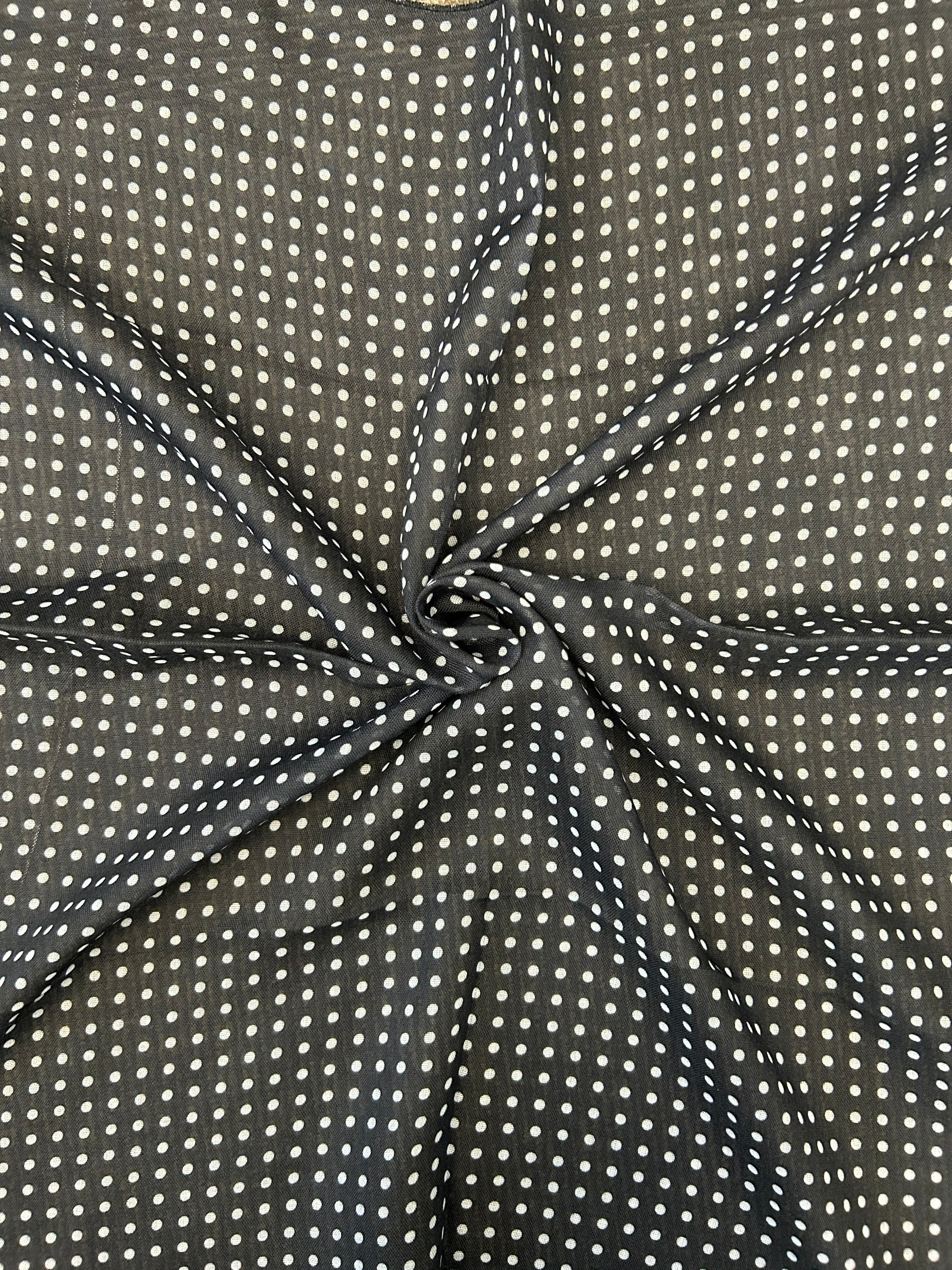 Classic Dotted Navy Scarf