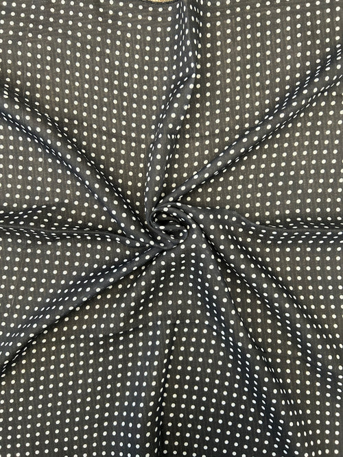 Classic Dotted Navy Scarf
