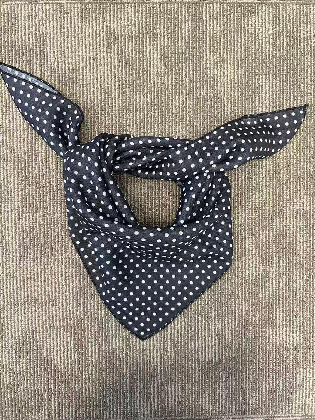 Classic Dotted Navy Scarf