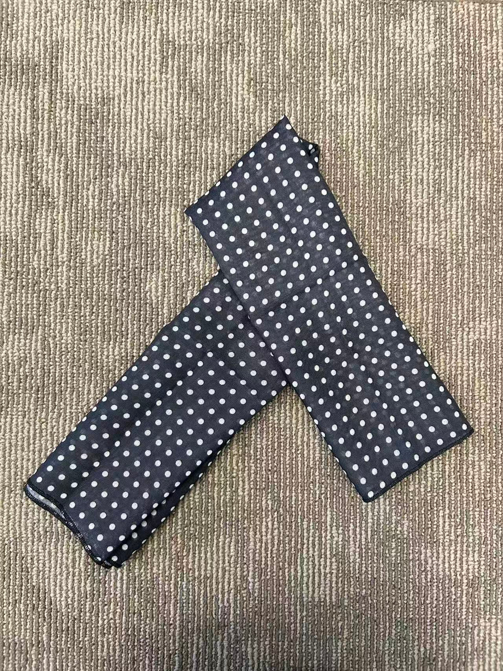 Classic Dotted Navy Scarf
