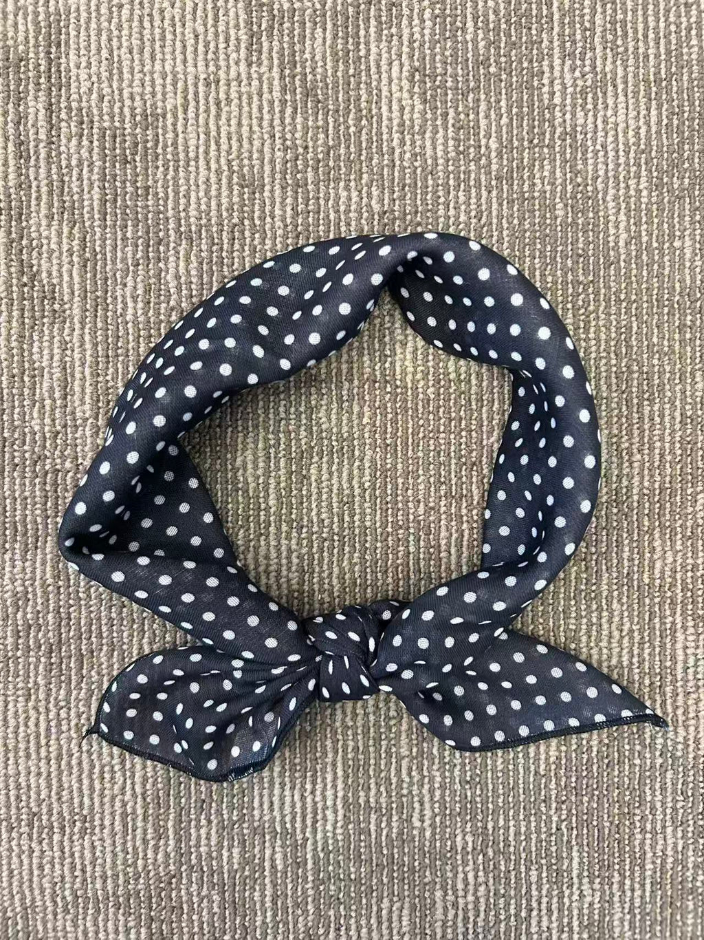 Classic Dotted Navy Scarf