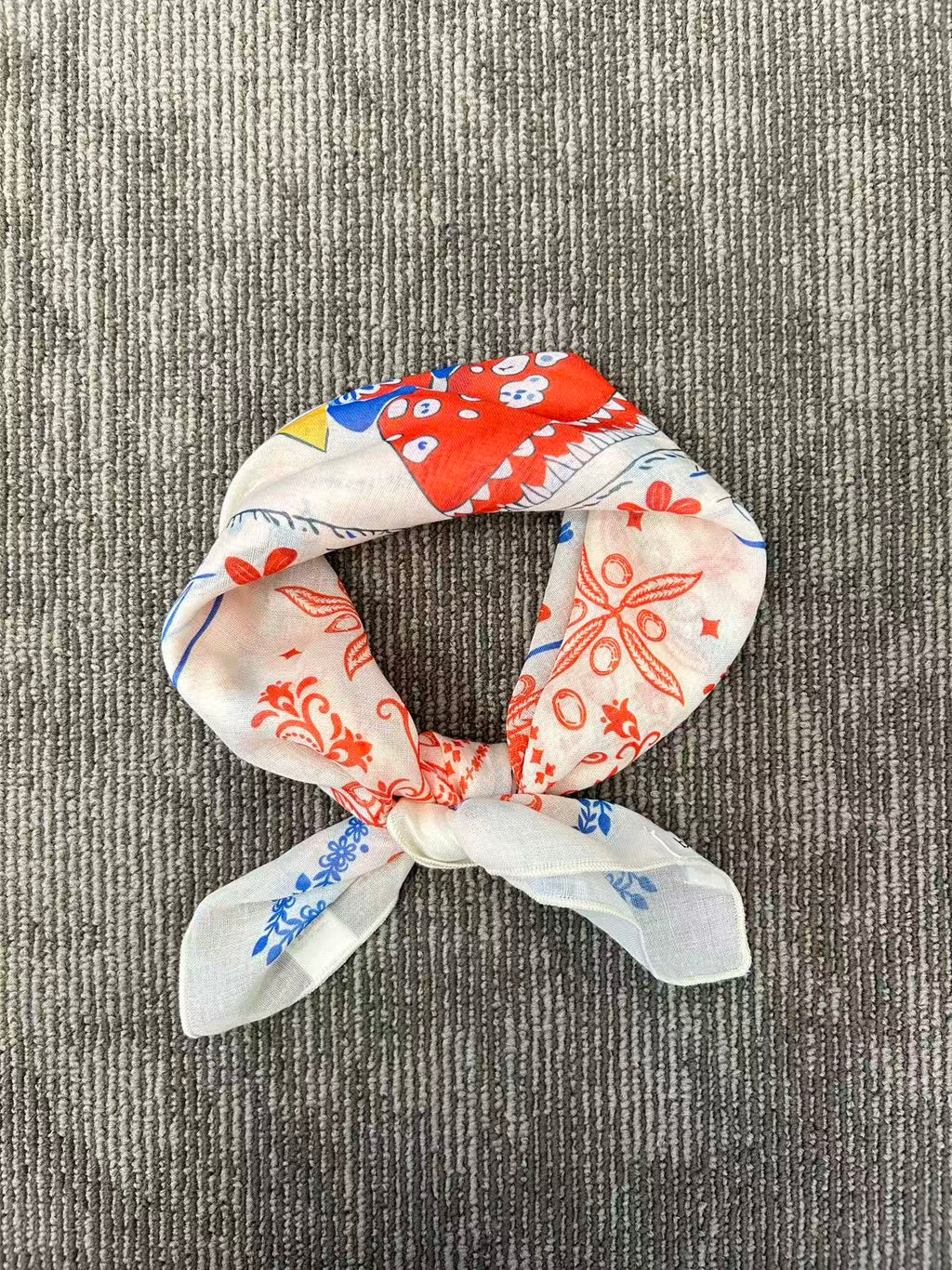 Folk Art Girl Print Scarf