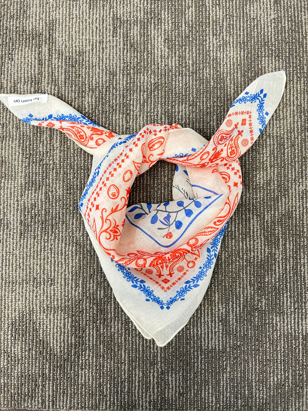 Folk Art Girl Print Scarf