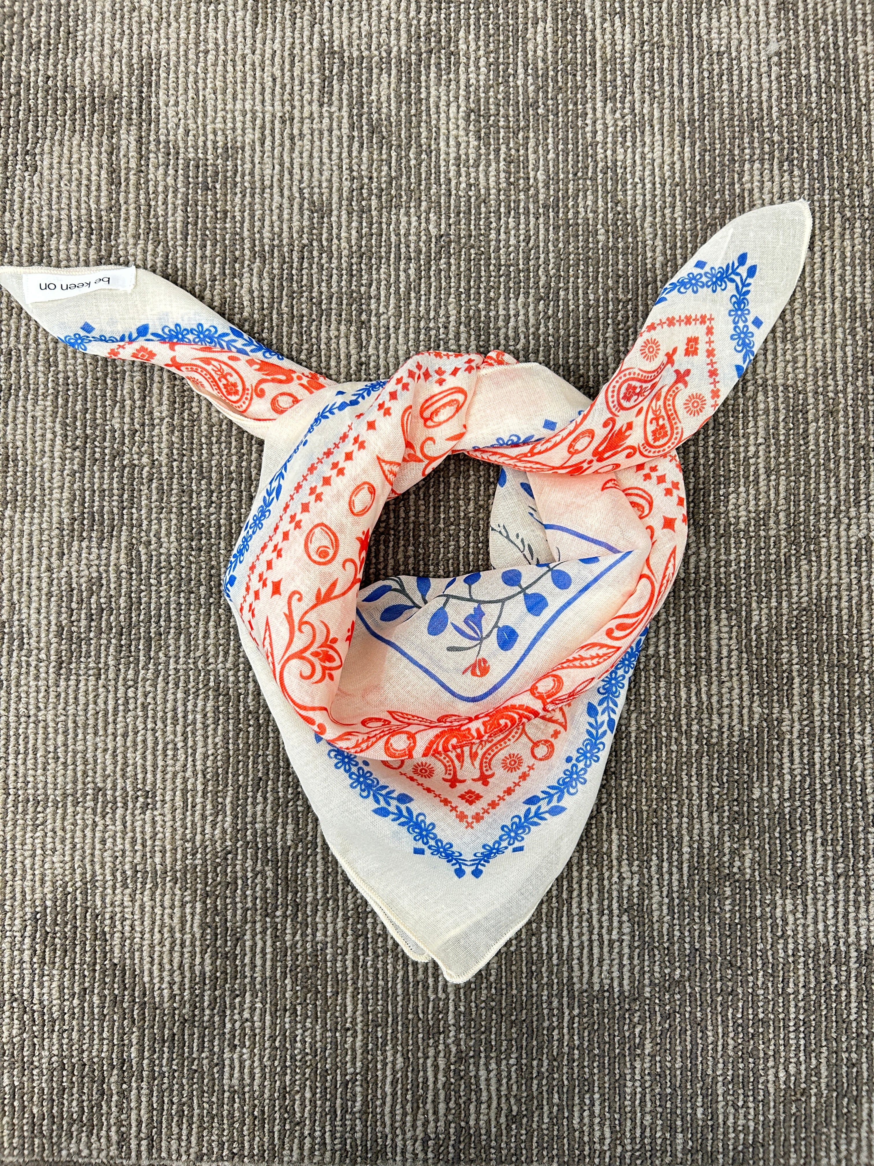 Folk Art Girl Print Scarf