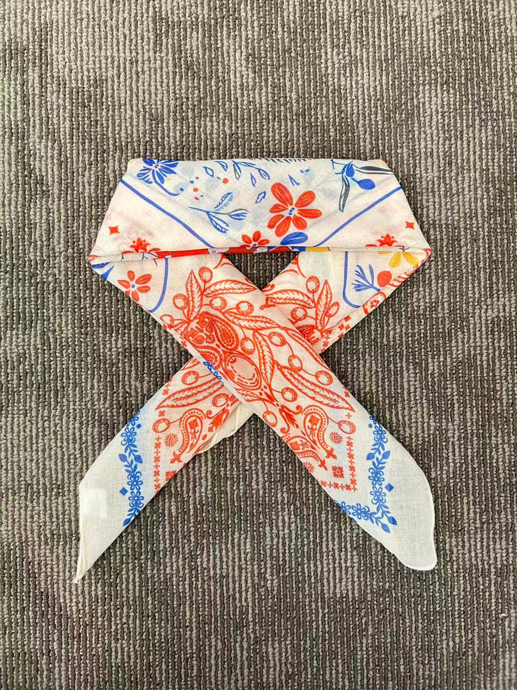 Folk Art Girl Print Scarf